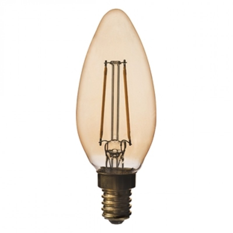 LED KERTE ANTIQUE 3W E14 210LM 2200K